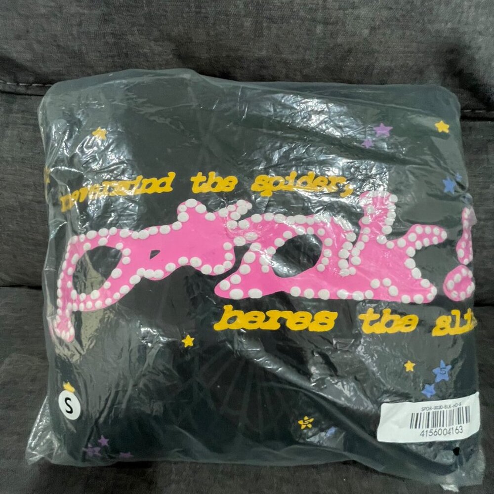Black P*nk Sp5der Hoodie * SIZE SMALL , THROW OFFERS *